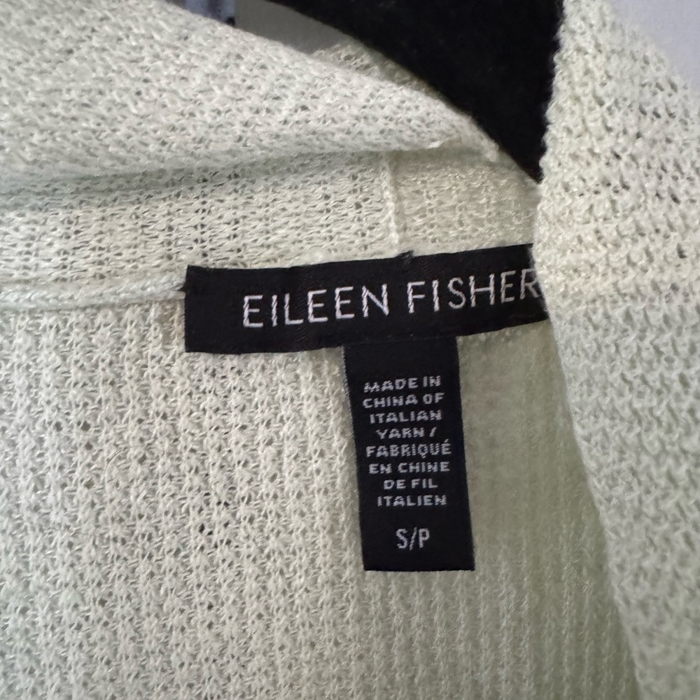 Eileen Fisher Soft Mint Open Cardigan - Picture 2 of 3